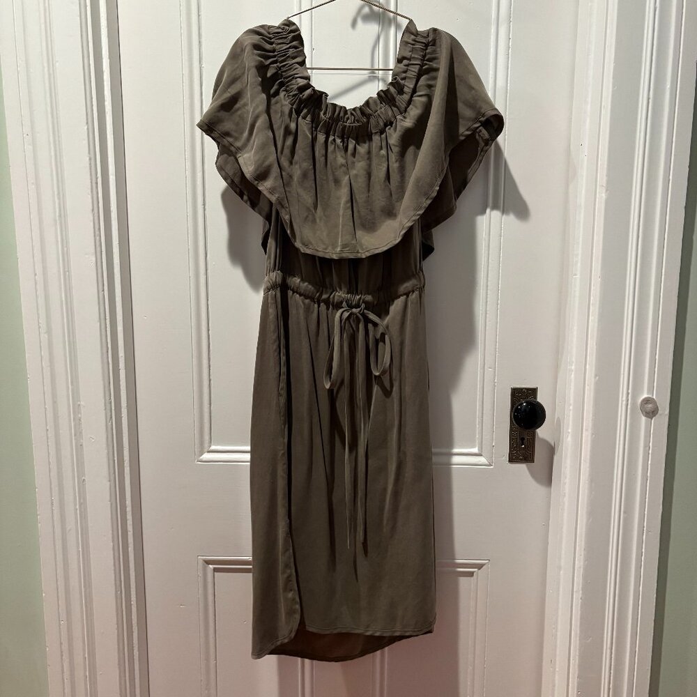 BCBG MaxAzria Off the Shoulder Tie Waist Dress